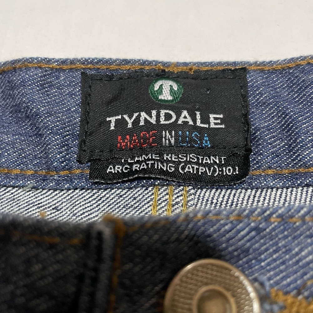2002 Vintage Y2k Tyndale FR Womens Size 33 X 29 Denim Jeans FLAME RESISTANT USA - Picture 2 of 7